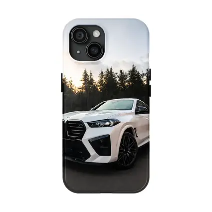 BMW X6 M White Forest Sunset