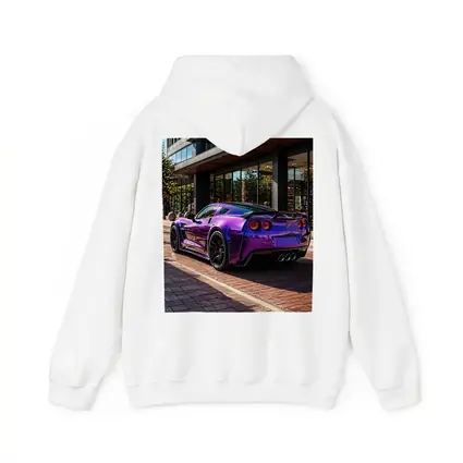 Purple Chevrolet Corvette Parked Urban Street