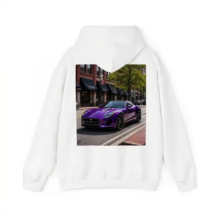 Purple Jaguar F-Type Parked Downtown Street