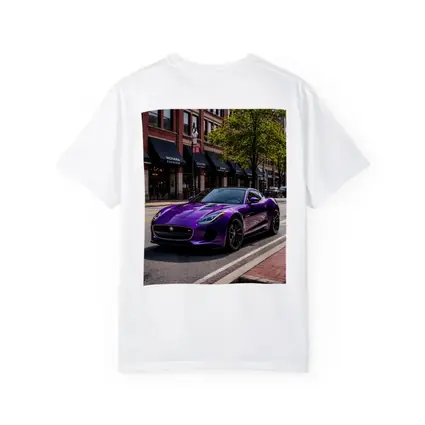 Purple Jaguar F-Type Parked Downtown Street