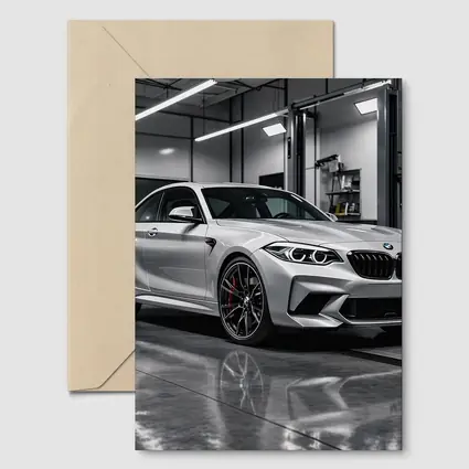 BMW M2 Silver Coupe Inside Garage