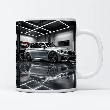 Silver BMW M3 Parked Inside Garage