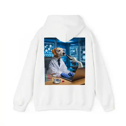 Labrador Scientist Dog in Futuristic Lab