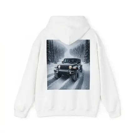 Jeep Wrangler Driving Snow Covered Winter Road