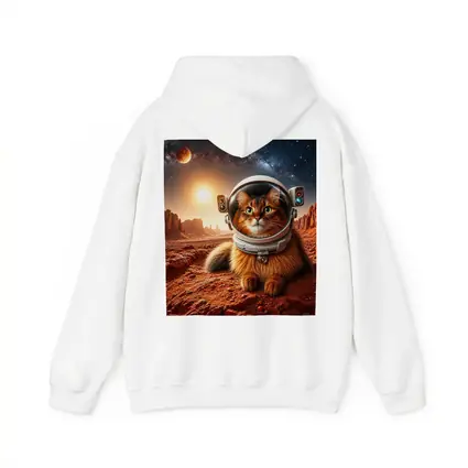 Somali Cat Astronaut on Mars Surface