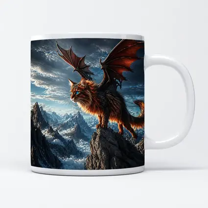 Somali Cat Dragon Wings Mountain Sky