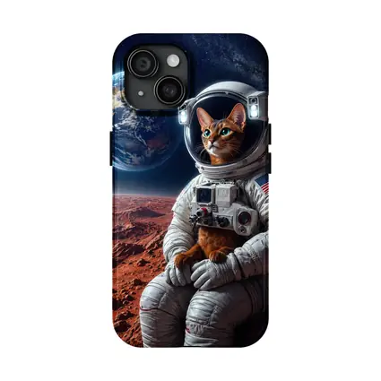 Abyssinian Cat Astronaut On Mars Earth