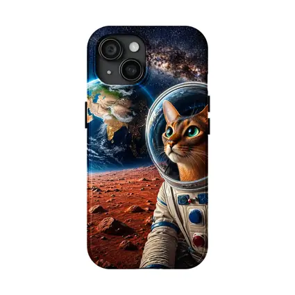 Abyssinian Cat Astronaut on Mars Earth