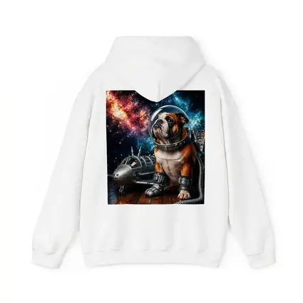 English Bulldog Astronaut Space Galaxy Art