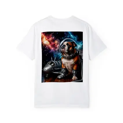 English Bulldog Astronaut Space Galaxy Art