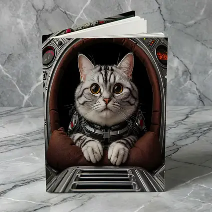 American Shorthair Cat Astronaut Starship Cockpit