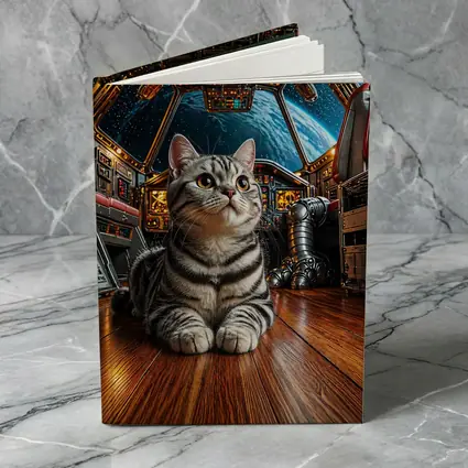 American Shorthair Cat Space Station Cockpit