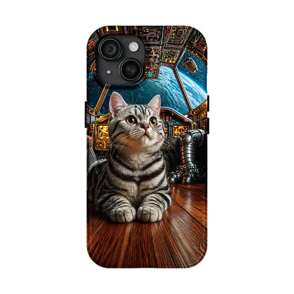 American Shorthair Cat Space Station Cockpit
