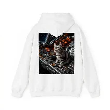 American Shorthair Cat Spaceship Cockpit Stars