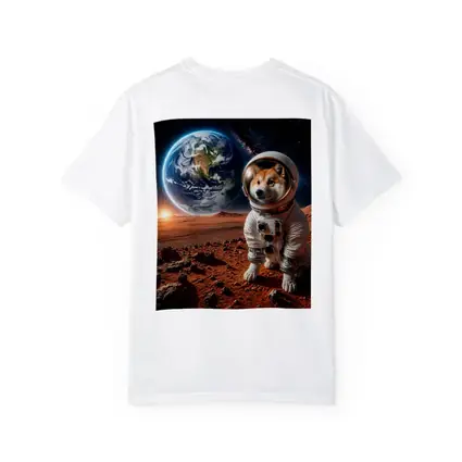 Shiba Inu Astronaut on Mars Space