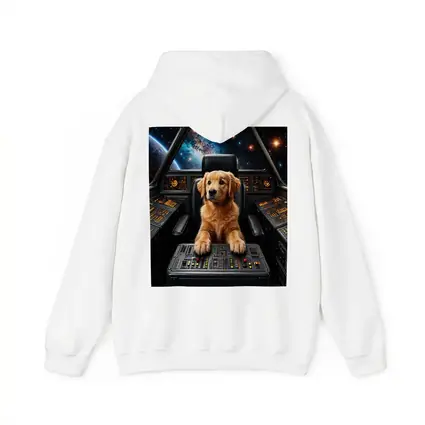 Golden Retriever Puppy Piloting Space Starship