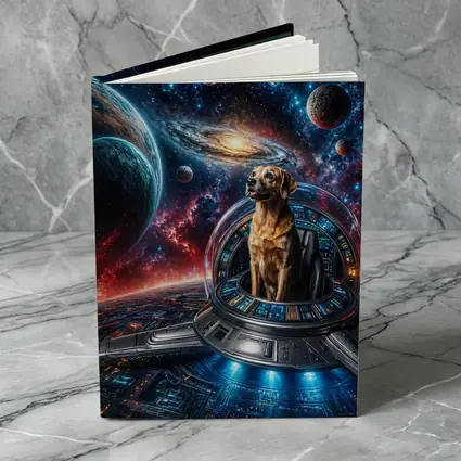 Labrador Dog Pilot Spaceship Galaxy Universe