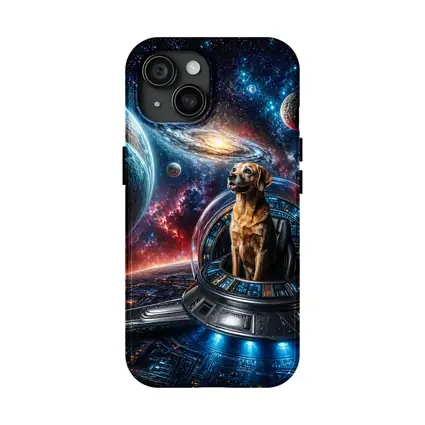 Labrador Dog Pilot Spaceship Galaxy Universe