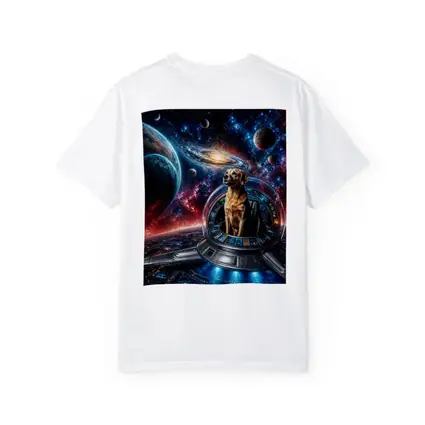 Labrador Dog Pilot Spaceship Galaxy Universe