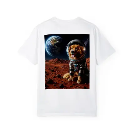 Golden Retriever Astronaut Dog On Mars
