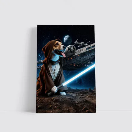 Beagle Jedi Knight Lightsaber Space Battle