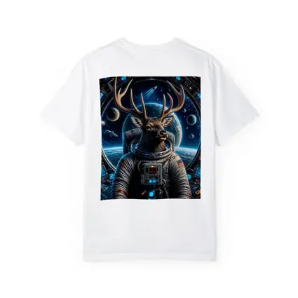 Deer Astronaut Space Station Universe Art