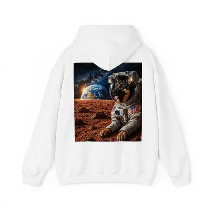 German Shepherd Astronaut On Mars Space