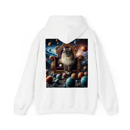 Ragdoll Cat Seated On Cosmic Galaxy Throne