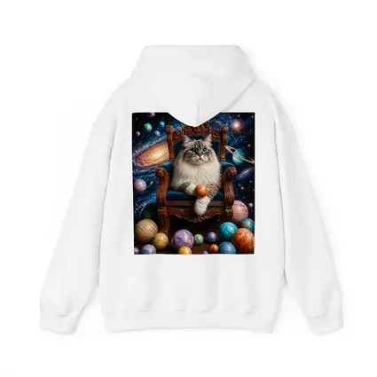 Ragdoll Cat Seated on Throne Galaxy Space
