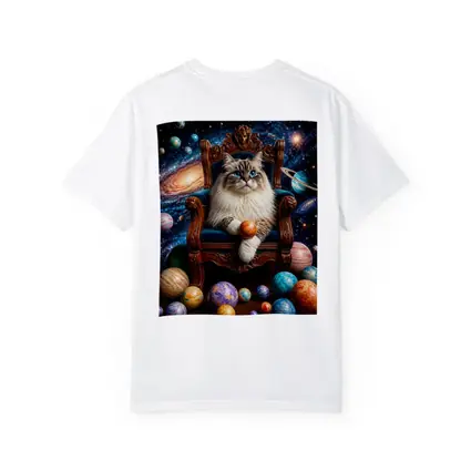 Ragdoll Cat Seated on Throne Galaxy Space