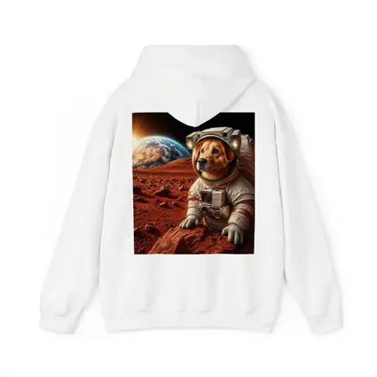 Labrador Astronaut Dog on Mars Surface