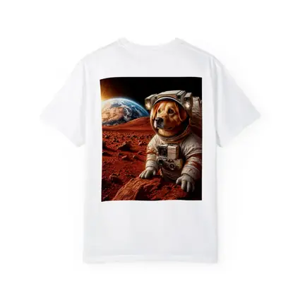 Labrador Astronaut Dog on Mars Surface