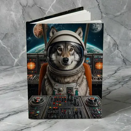 Wolf Astronaut Space Cockpit Cosmic Adventure
