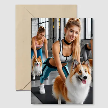 Women Working Out With Shetland Sheepdogs Gym