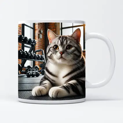 American Shorthair Cat Gym Fitness Setting
