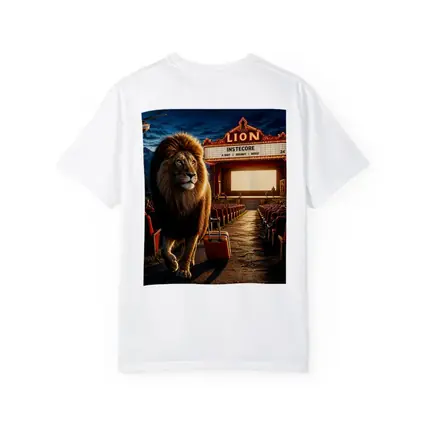 Lion Walking Into Open Air Cinema Night