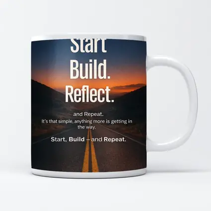 Start Build Reflect Goals Motivational Road Print
