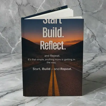 Start Build Reflect Goals Motivational Road Print