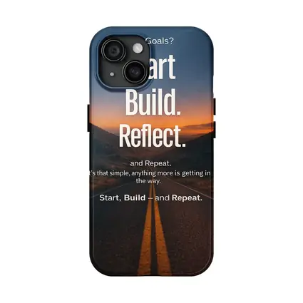 Start Build Reflect Goals Motivational Road Print
