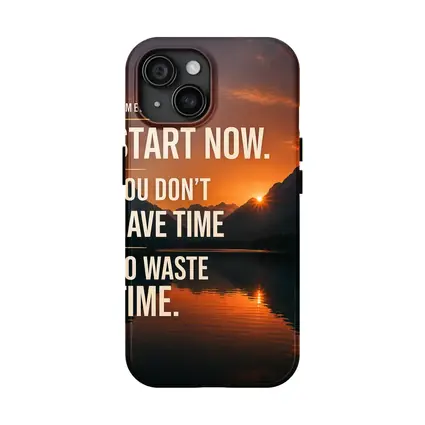 Start Now Motivational Quote Mountain Sunset