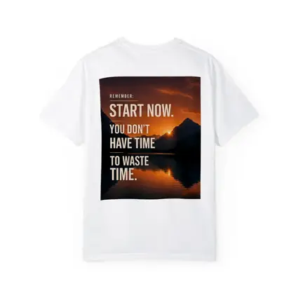 Start Now Motivational Quote Mountain Sunset