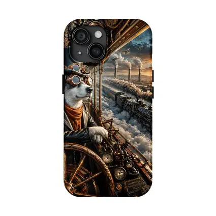 Steampunk Dog Pilot Top Hat Steam Train