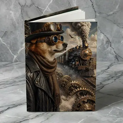 Steampunk Dog Top Hat Steam Train