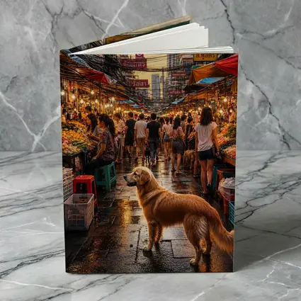 Golden Retriever Bangkok Thailand Street Market