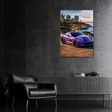 Purple Chevrolet Corvette Z06 Coastal Sunset