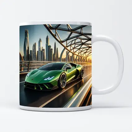 Lamborghini Huracan Green City Bridge Drive