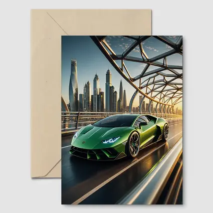 Lamborghini Huracan Green City Bridge Drive