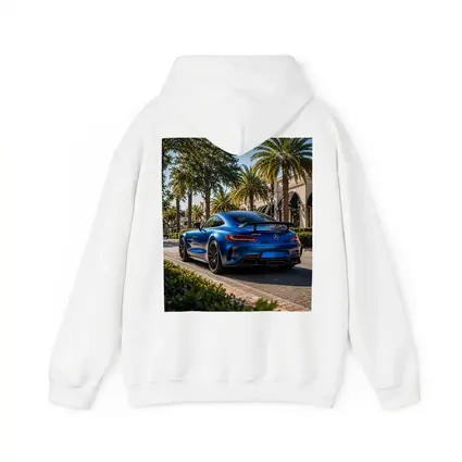 Mercedes AMG GT Blue Palm Tree Street