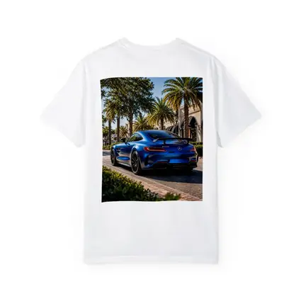 Mercedes AMG GT Blue Palm Tree Street