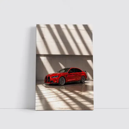 BMW M3 Red Sedan Indoor Shadow Light
